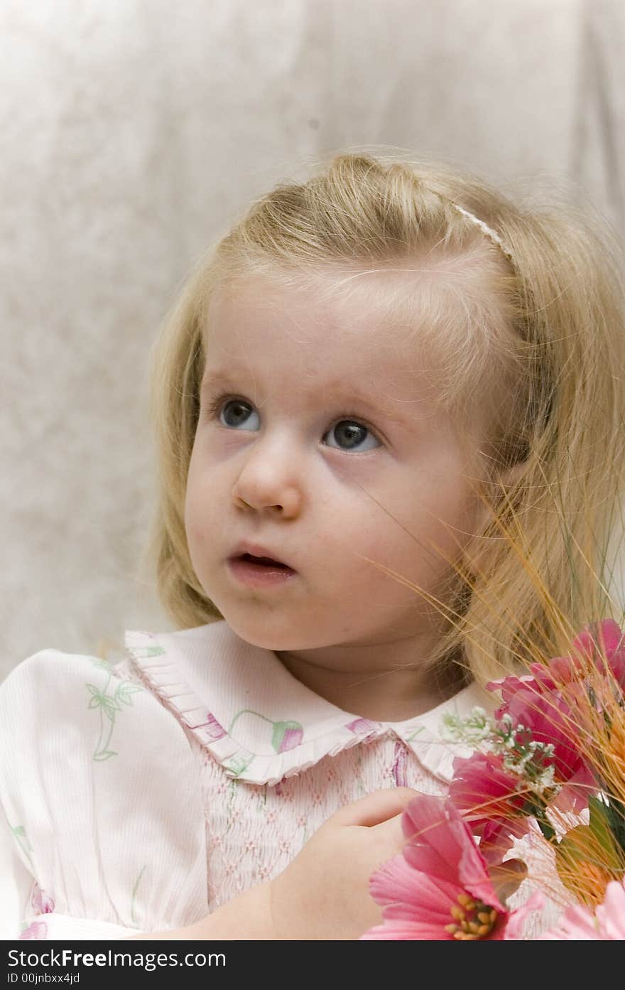 Beautiful girl with flowers