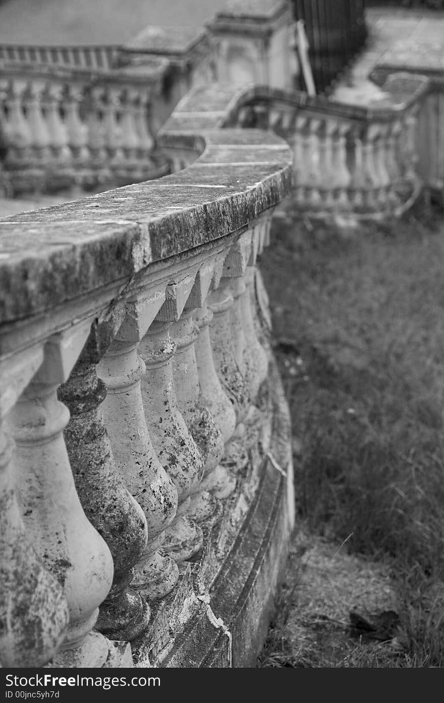 Stone fencing in `Petergof` park, St.Petersburg, Russia. Stone fencing in `Petergof` park, St.Petersburg, Russia