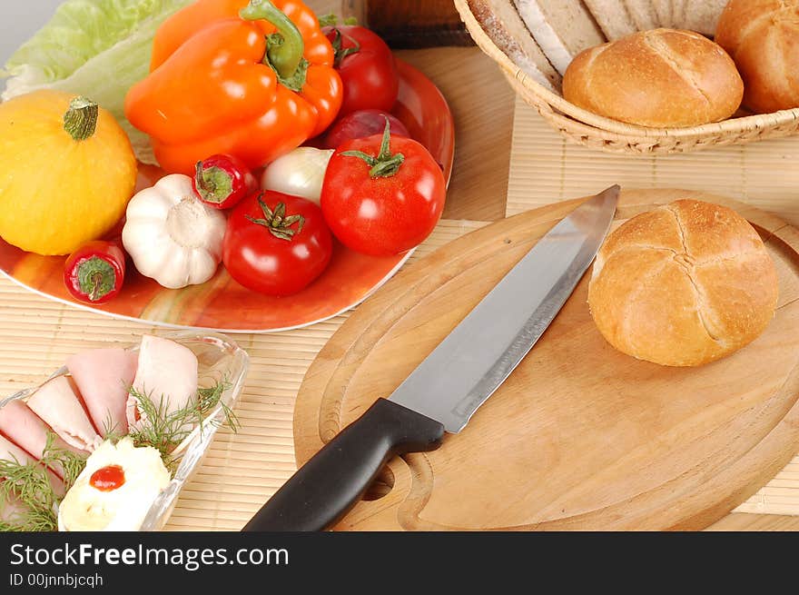 Many fresh vegetables on table. Many fresh vegetables on table