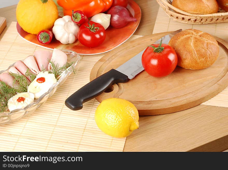 Many fresh vegetables on table. Many fresh vegetables on table