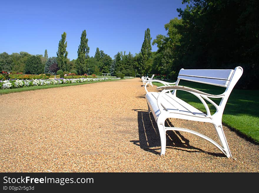 Park in Budapest on the Margaret Island, Hungary