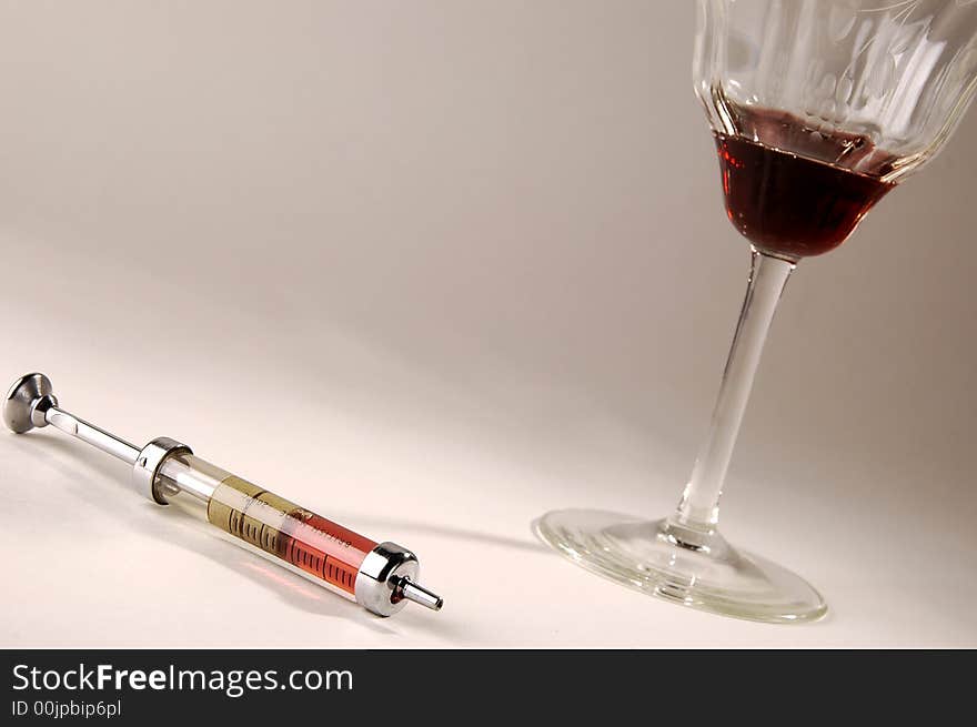 Photo of wine glasses and injection