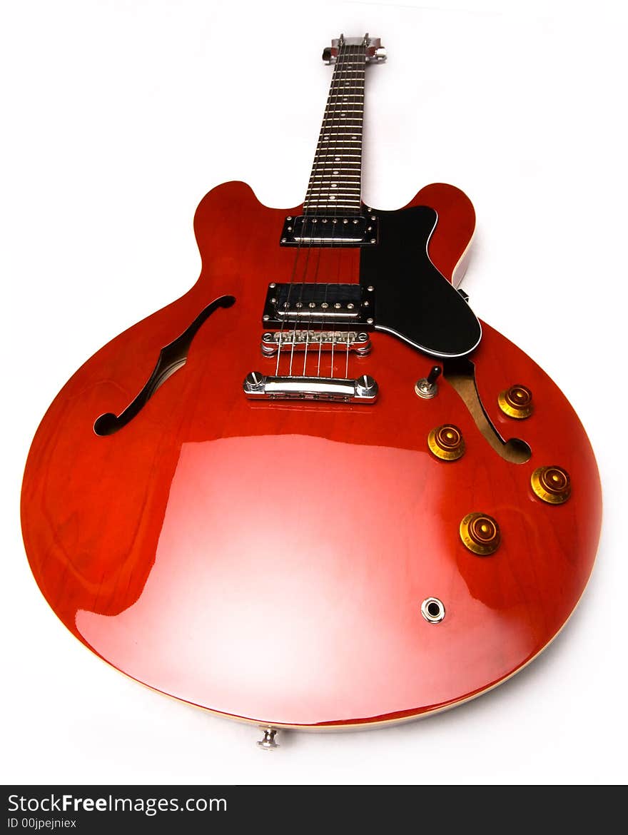 Red electric guitar