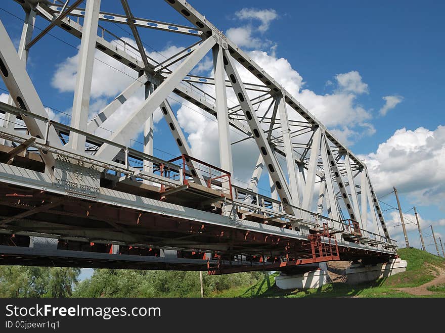 Railway bridge and the cloudy