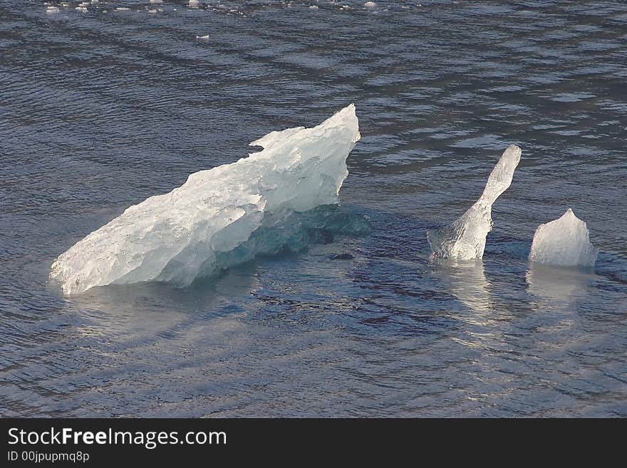 Ice floating in Alaska