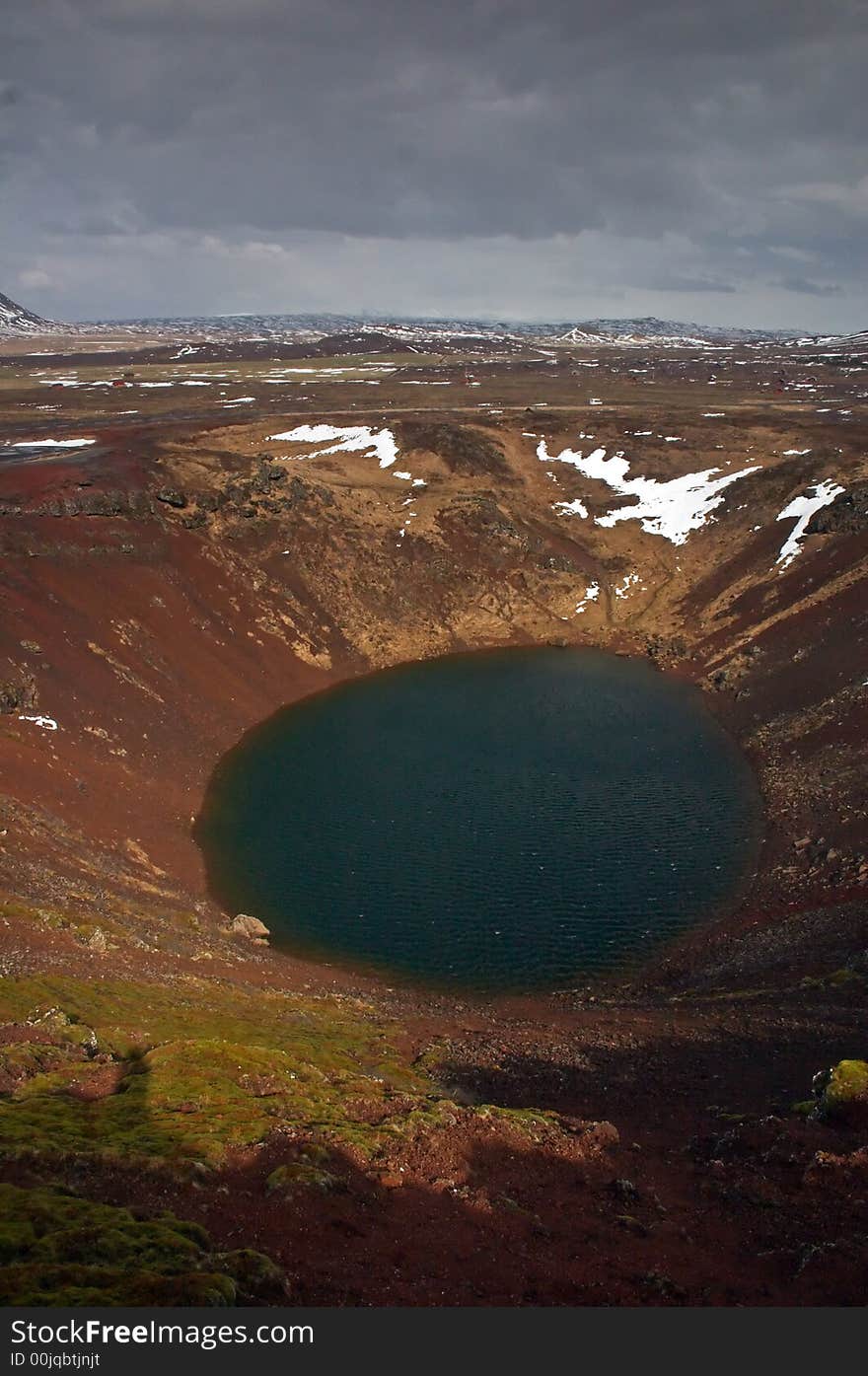 Kerith volcano with lake Iceland