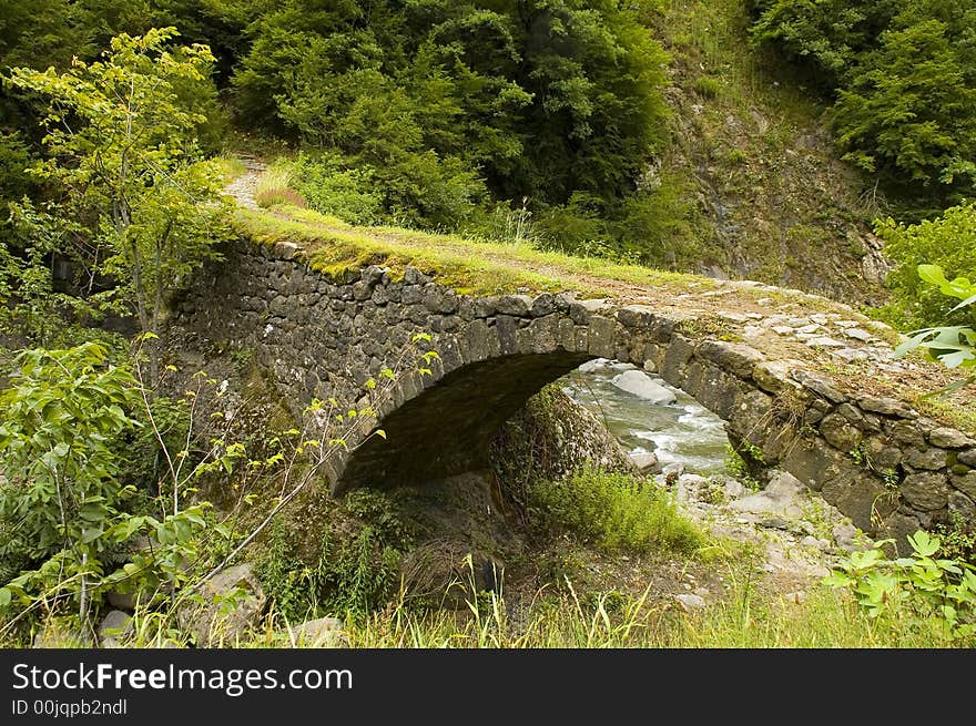 Old stone bridge at north east Turkey. Old stone bridge at north east Turkey