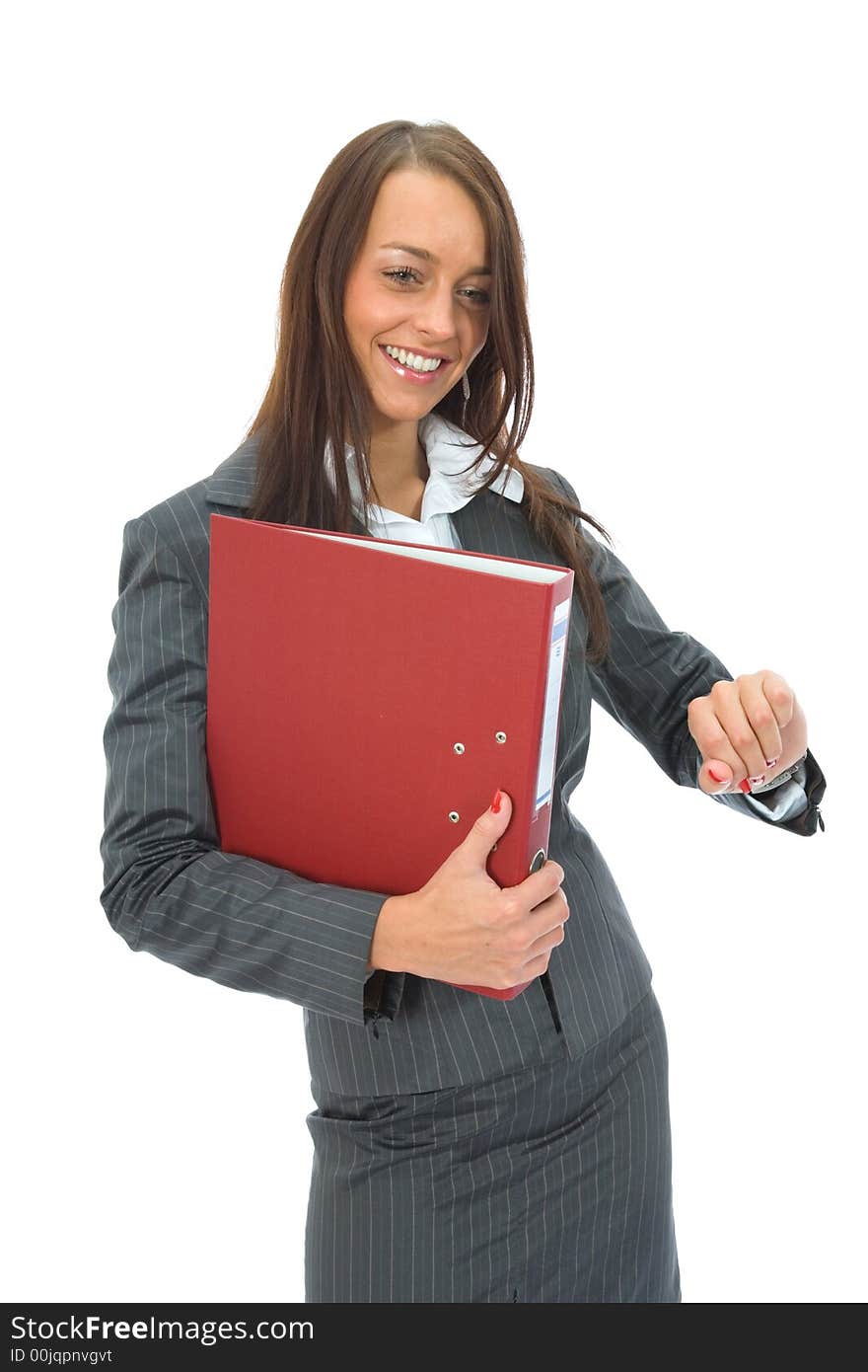 Business woman with folder