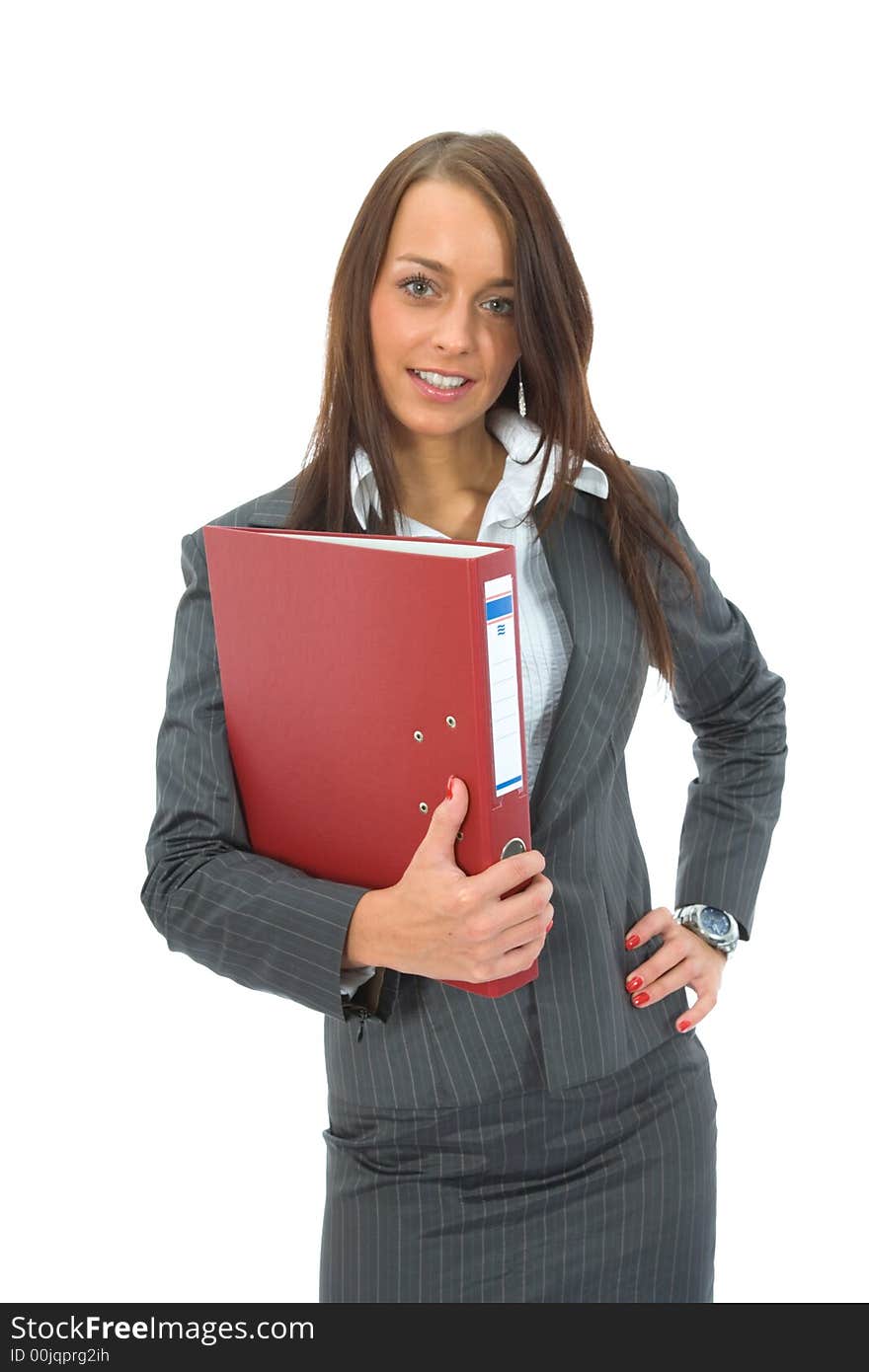 Business woman with folder