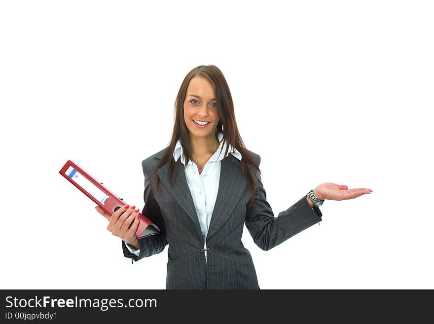 Business woman with folder