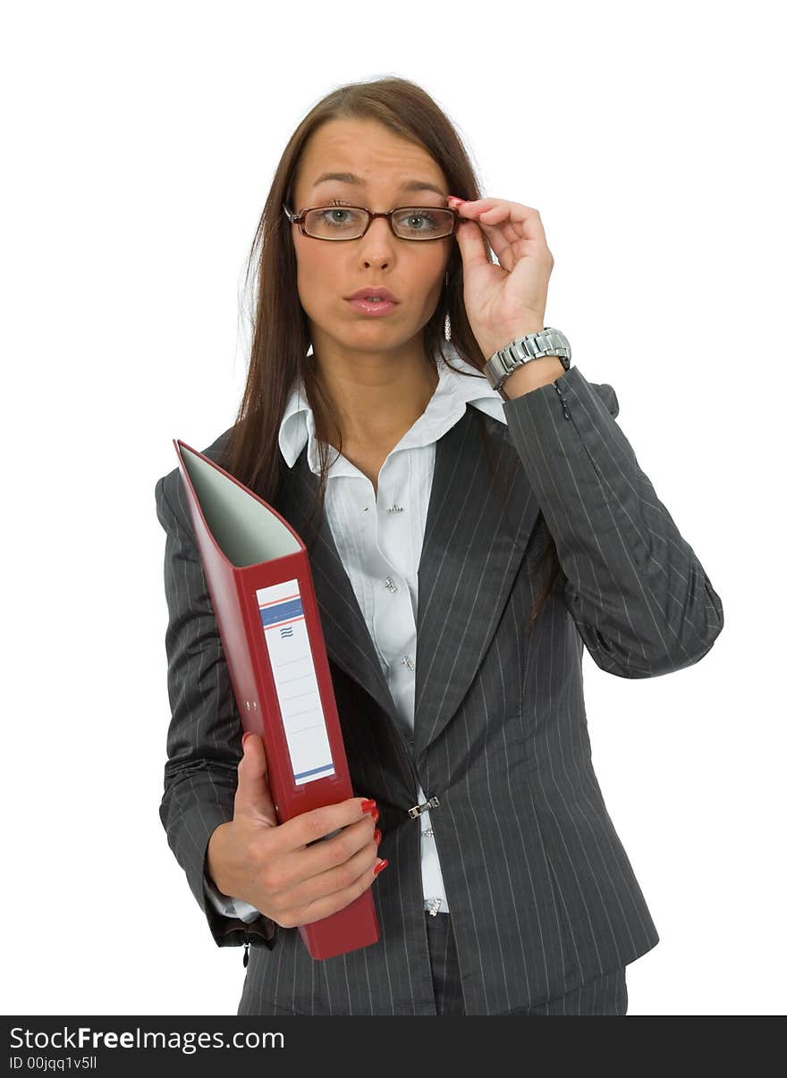 Business woman with folder