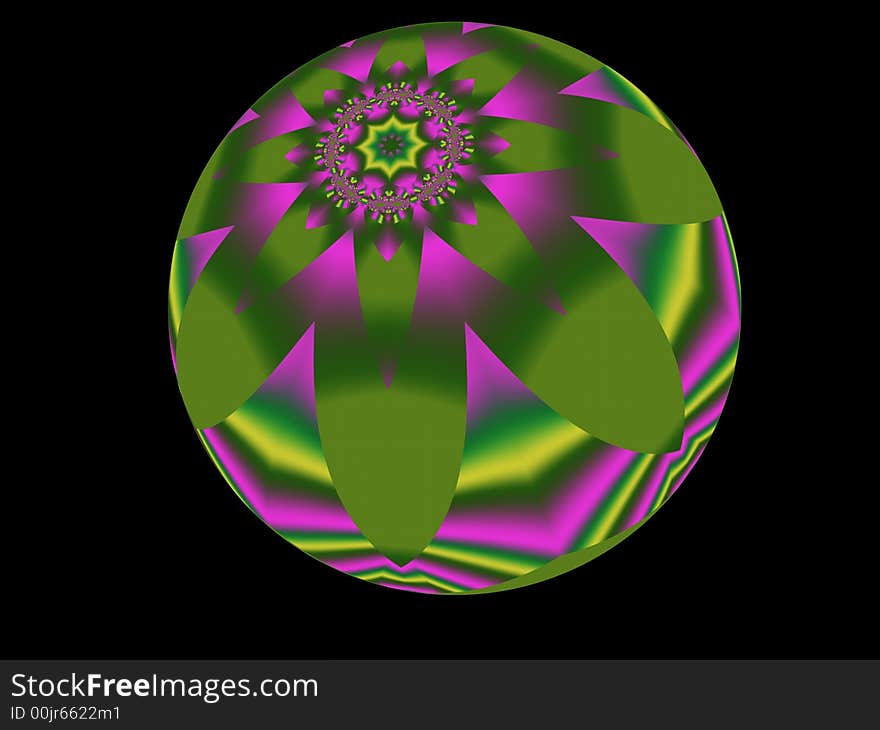 Fractal rendered abstract futuristic background