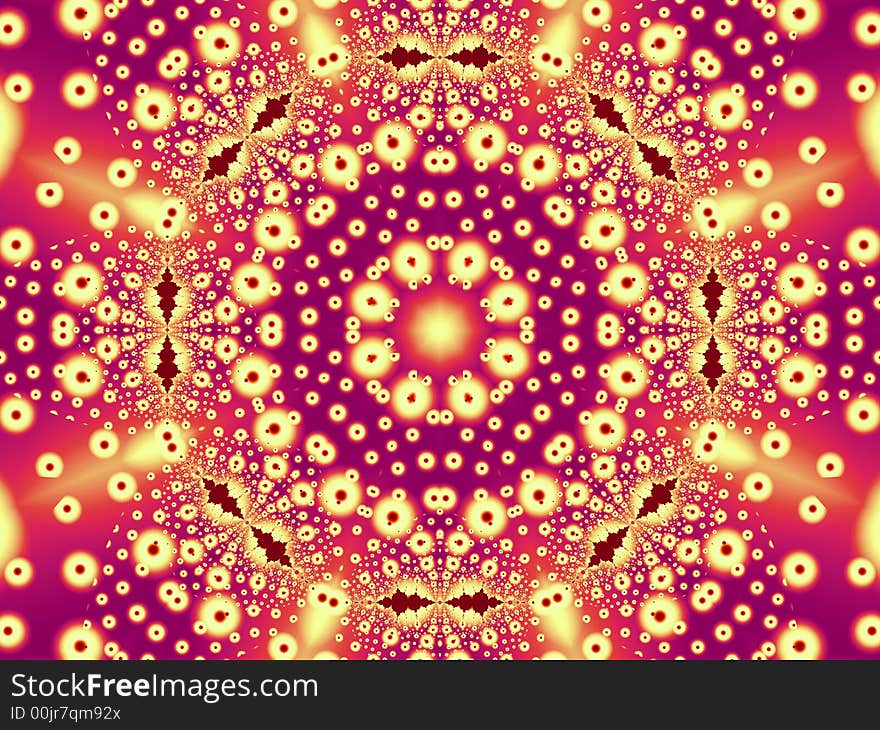 Fractal rendered abstract futuristic background