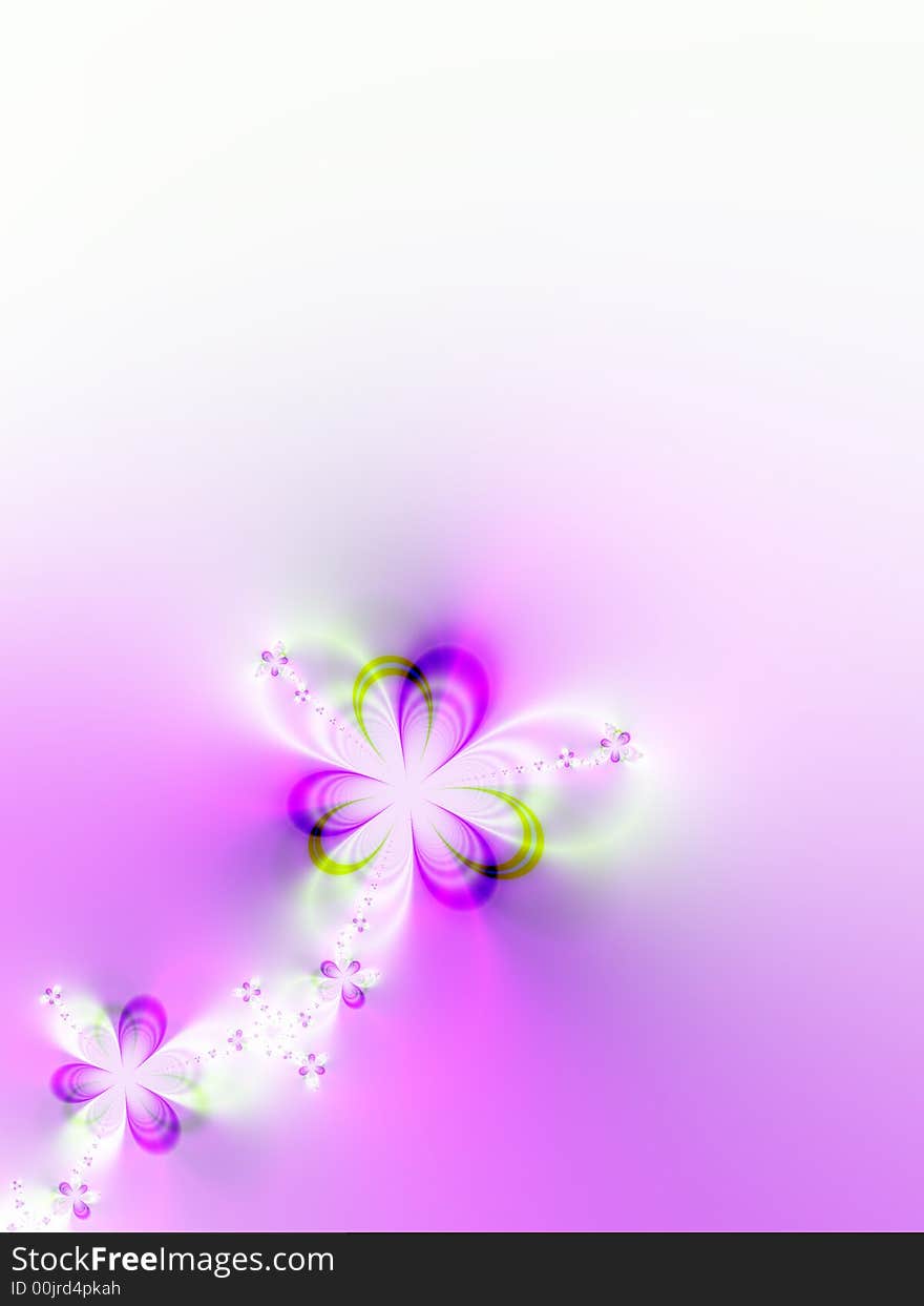 Beautiful abstract flower.Fractal image