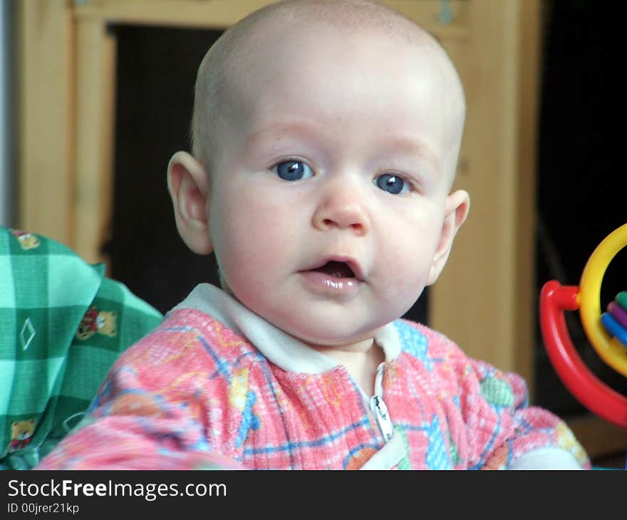 Baby Jessye discovering our new house in Quebec Canada