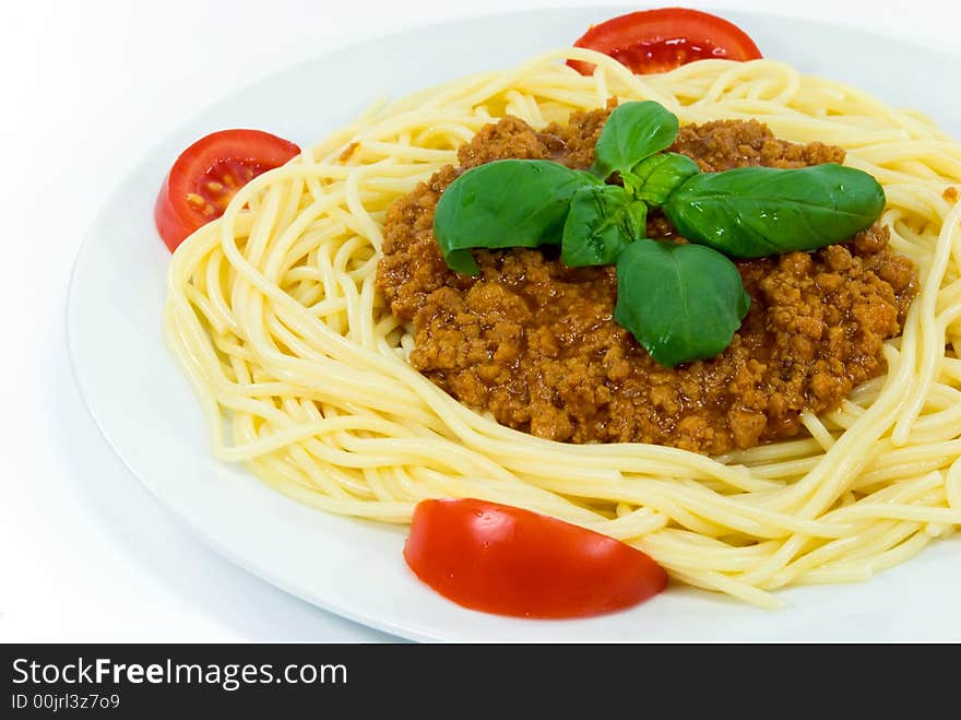 Spaghetti With Sauce Bolognese