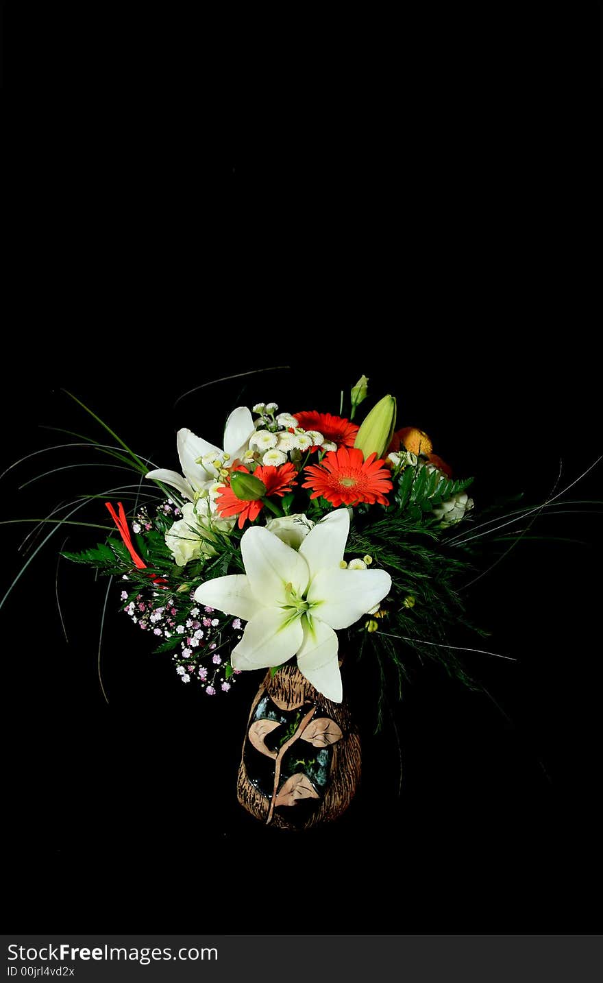 Classic flower bouquet in a vase