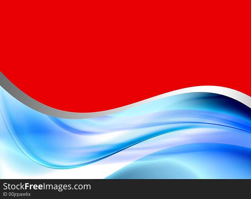 Abstract composition with flowing design