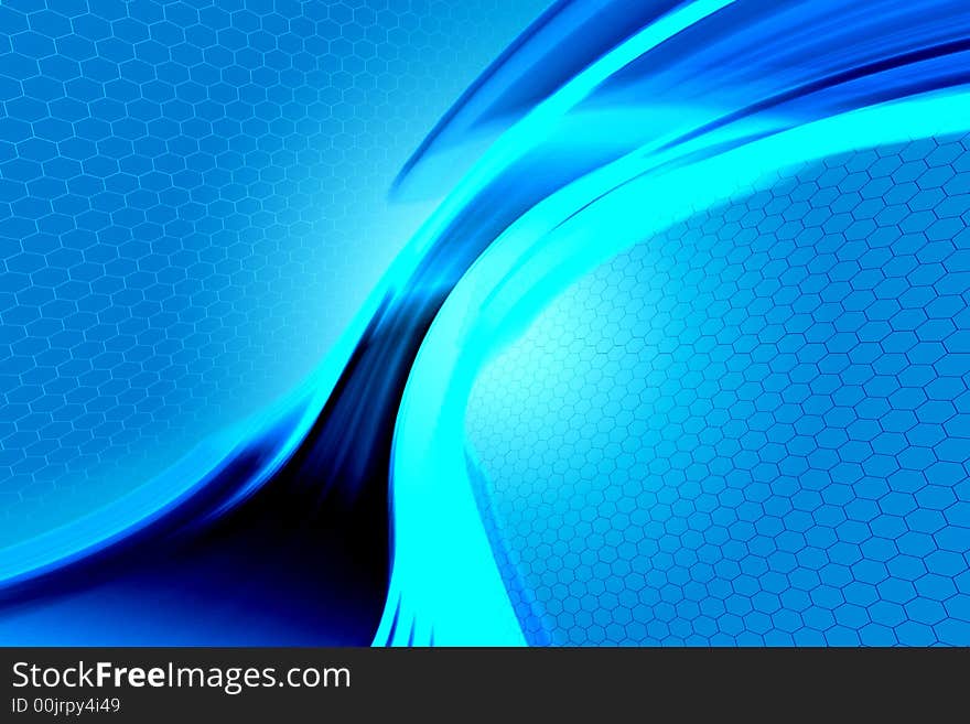 Abstract composition with flowing design