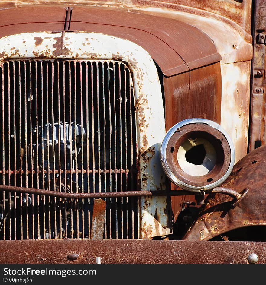 Headlight on a Vintage Car