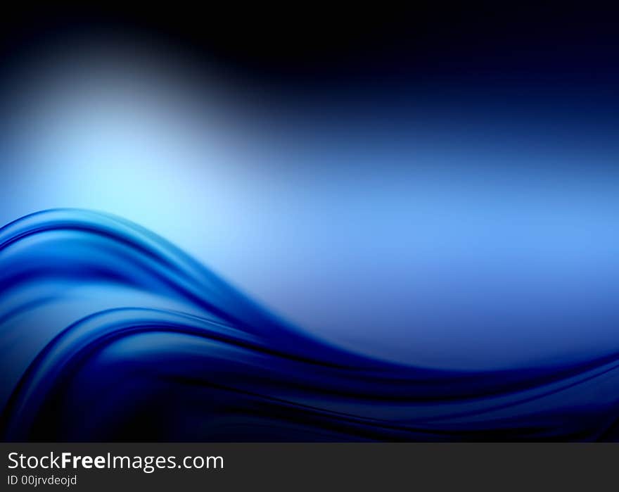 Abstract composition with flowing design