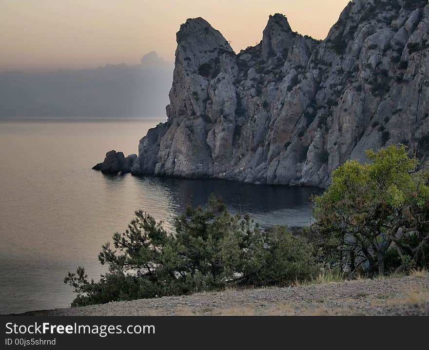 Wonder night on sea, Crimea, Ukraine