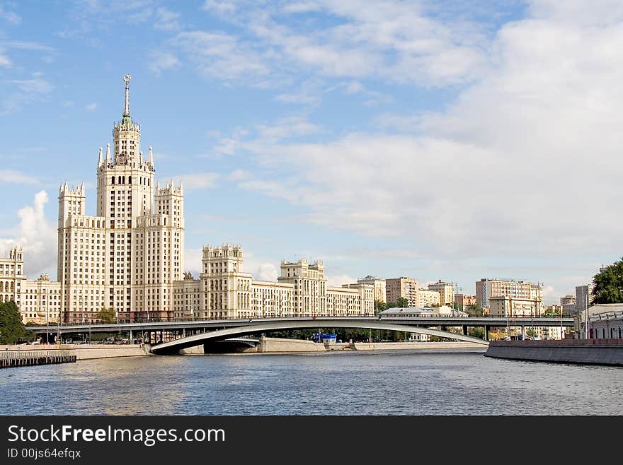 Moscow skyscraper of the fifties. Moscow skyscraper of the fifties.