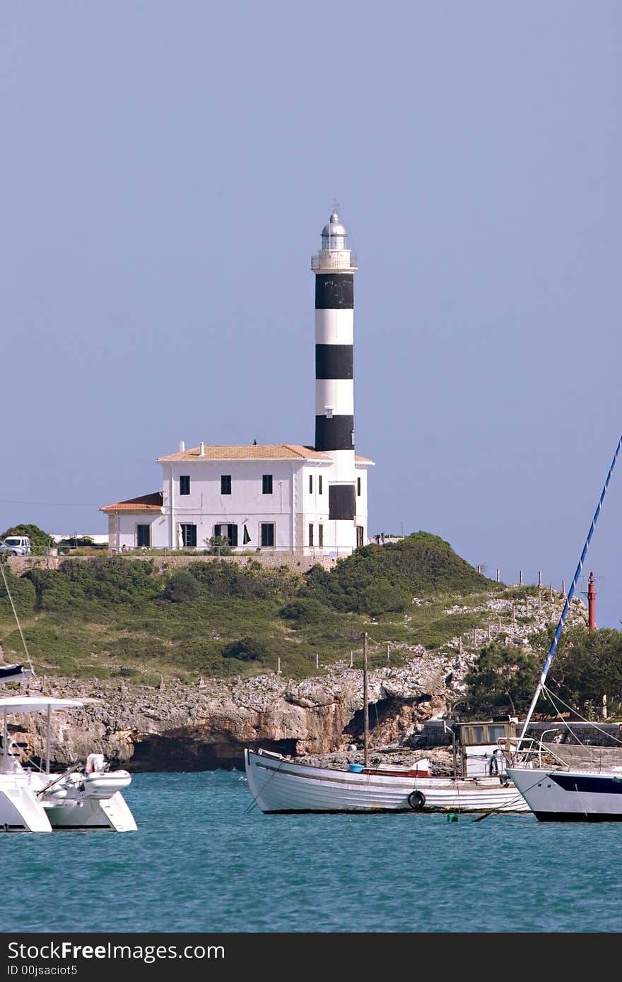 Lighthouse on the coast of Mallorca, Spain