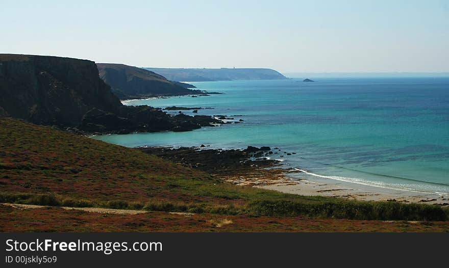 A deserted beach in brittany