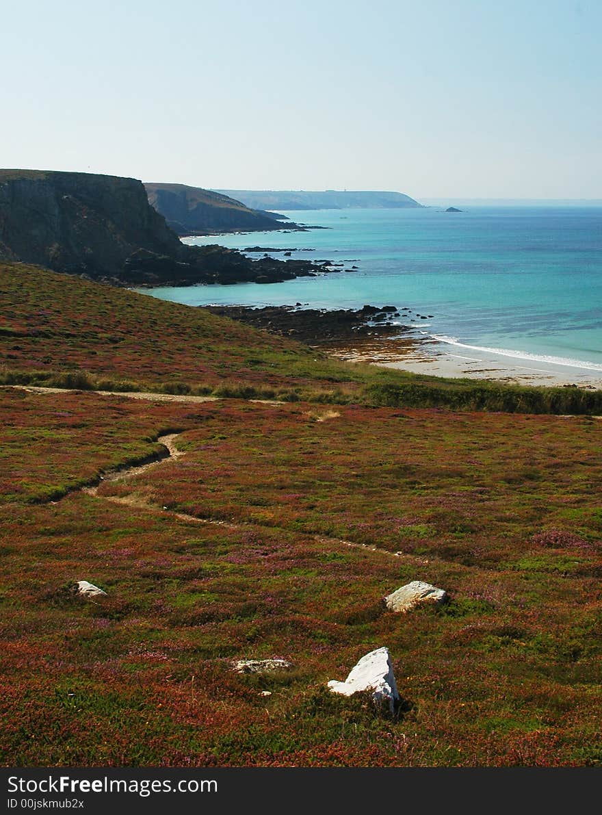 A deserted beach in brittany