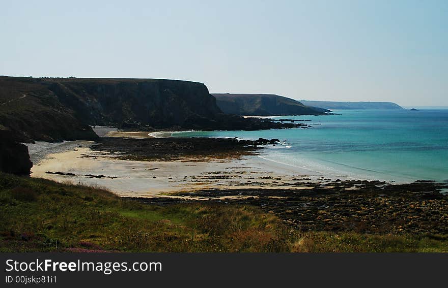 A deserted beach in brittany