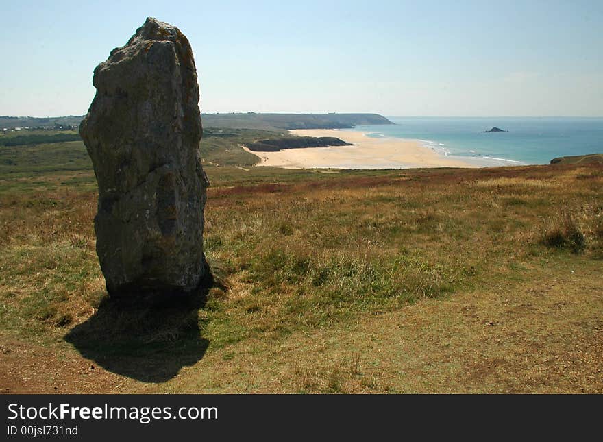 Menhir near the beach