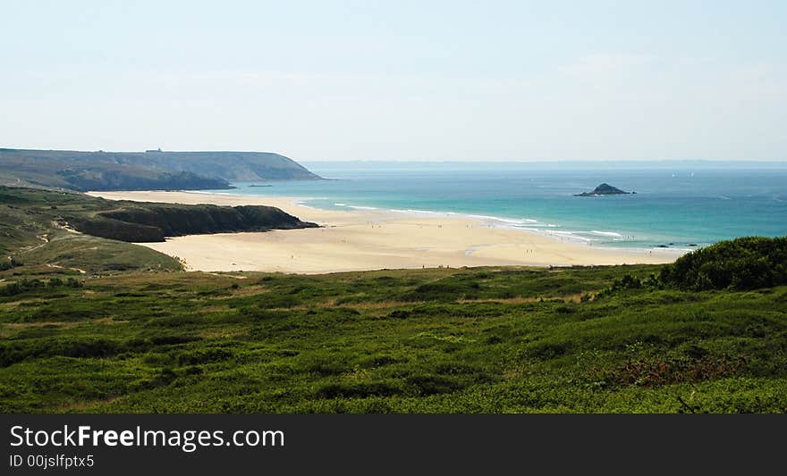 A deserted beach in brittany