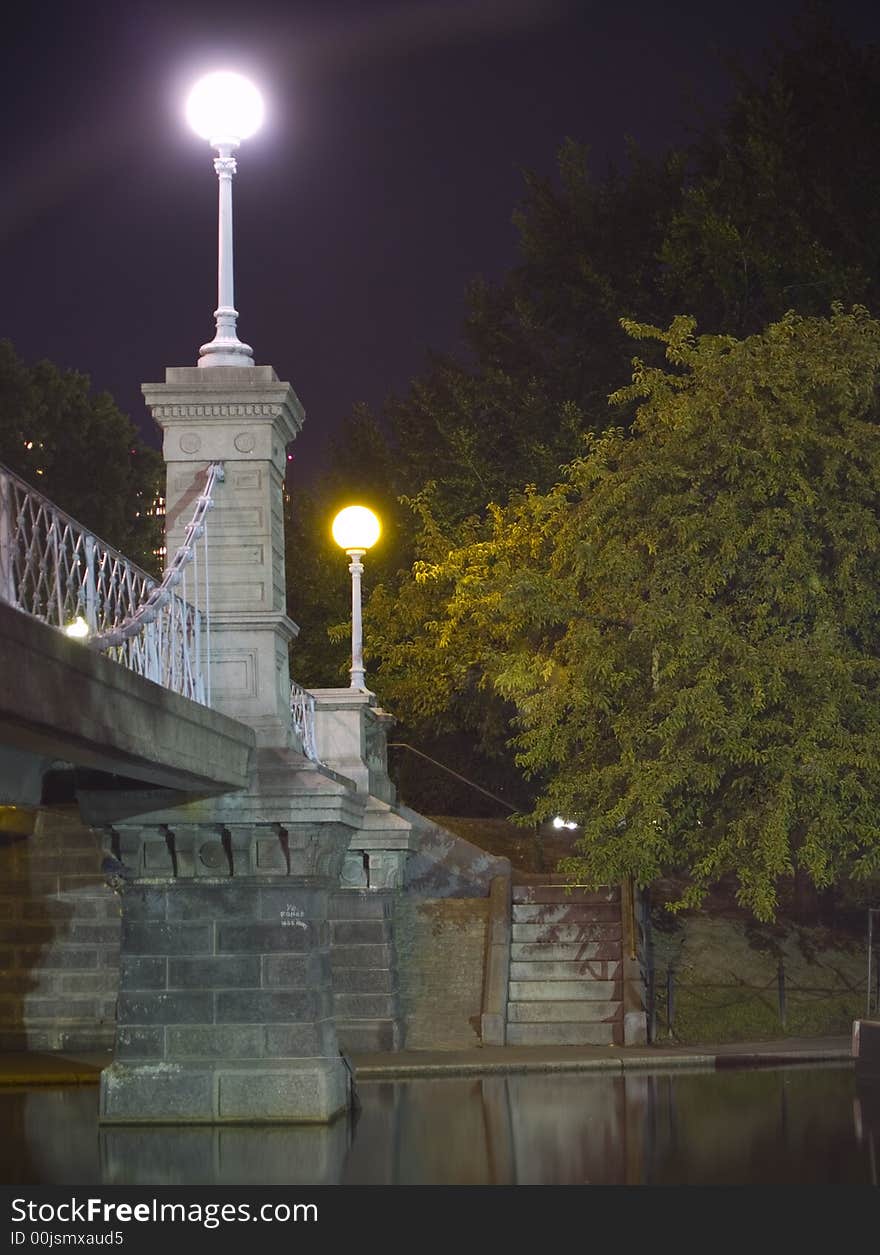 A bridge in the Public Garden.  Boston, MA.