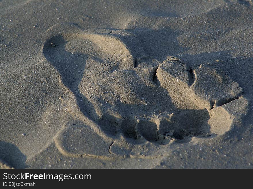 Footprint in the sand