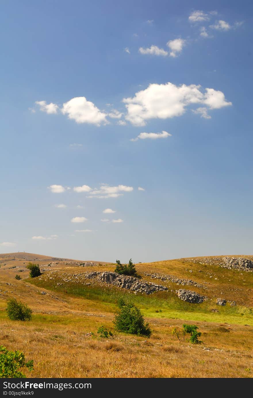 Mountain plateau Karabi in Krimea, Ukraine