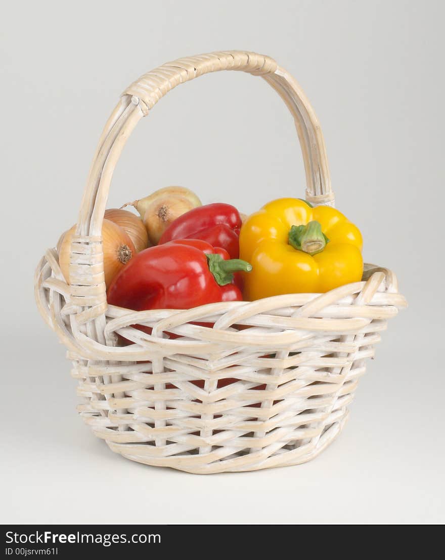 Basket With Peppers