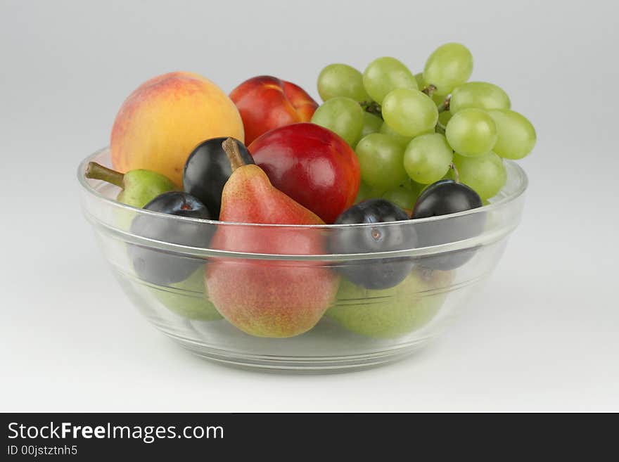 Mixed fruits on a dish