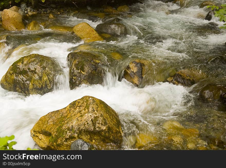 Stream in the Kachkar park in north east Turkey