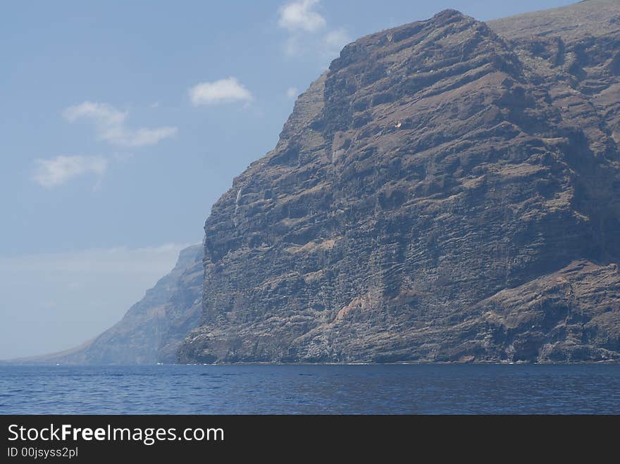 Rock Wall In The Ocean