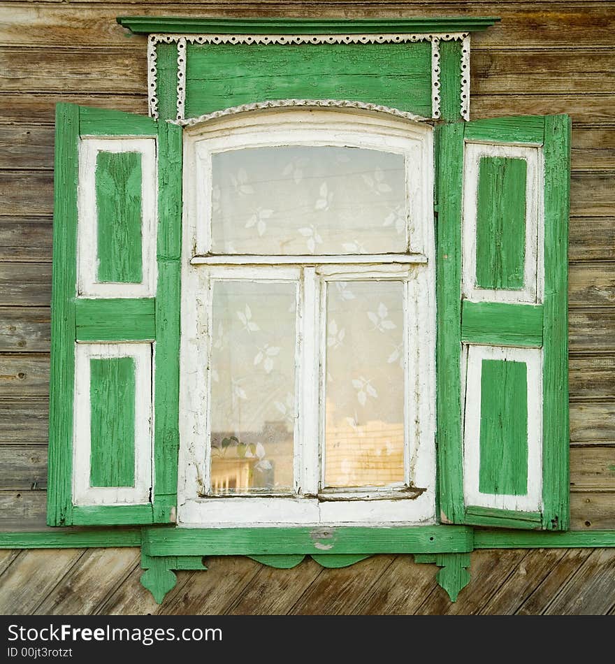 Traditional russian window