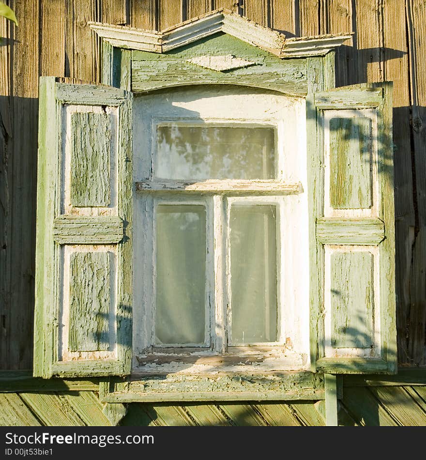 Traditional russian window