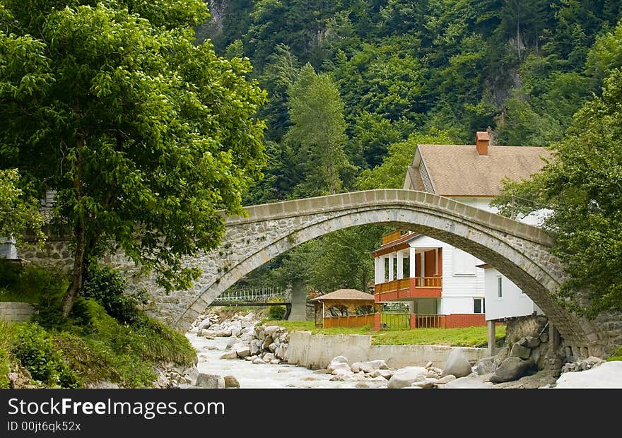 Old stone bridge at north east Turkey. Old stone bridge at north east Turkey