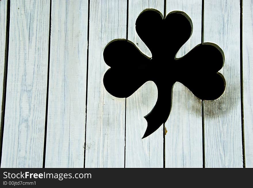 Wooden Lucky Clover Symbol