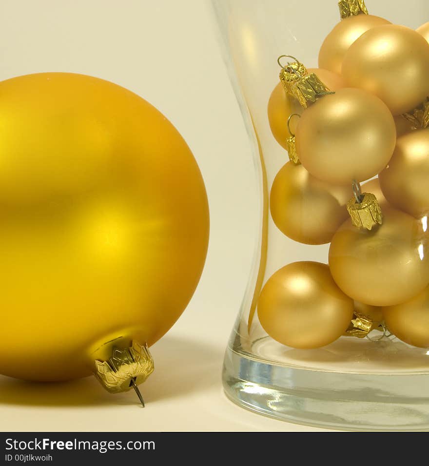 Christmas balls on a white background