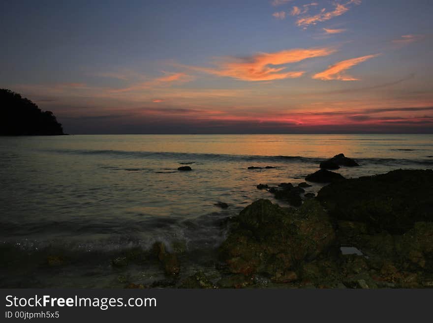 Sunset in Port Dickson, Malaysia. Sunset in Port Dickson, Malaysia