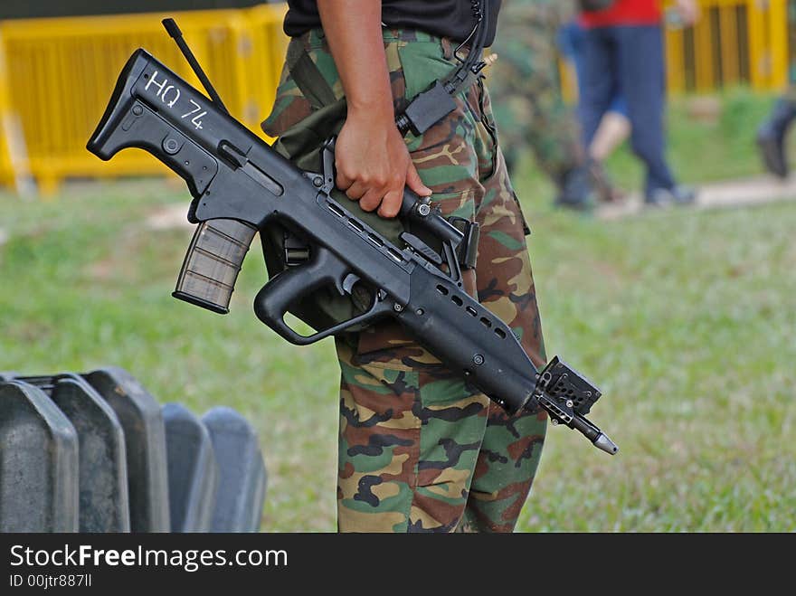 Soldier with riffle