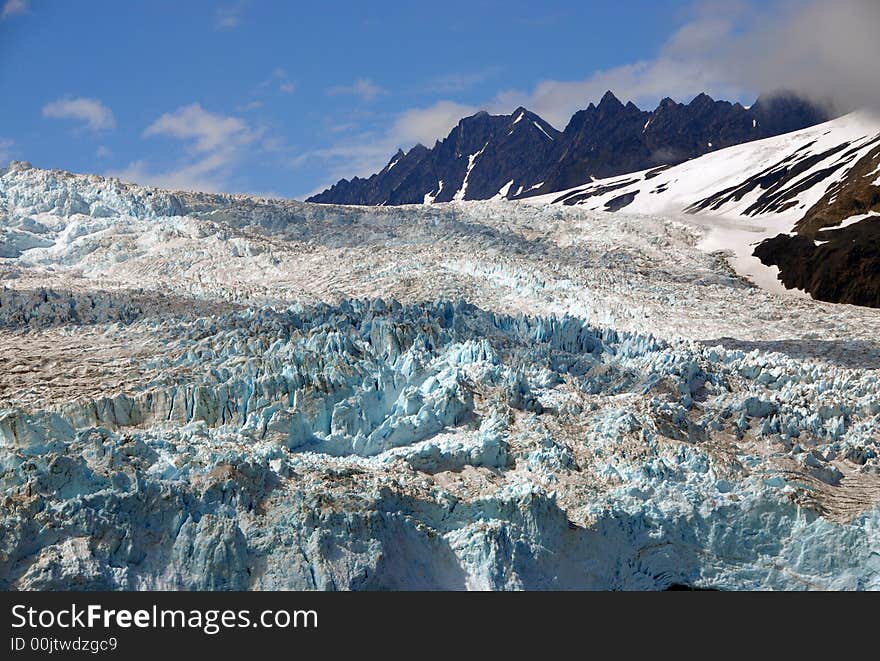 Close up of glacier in Kenai Fjords National Park, Alaska, 2007. Close up of glacier in Kenai Fjords National Park, Alaska, 2007