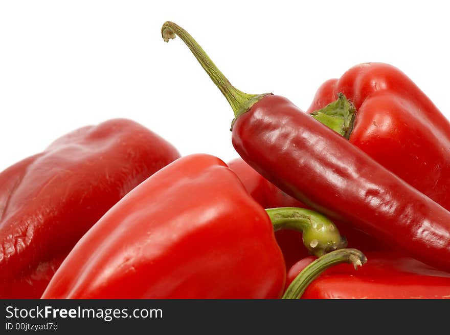 An image of various red peppers. An image of various red peppers