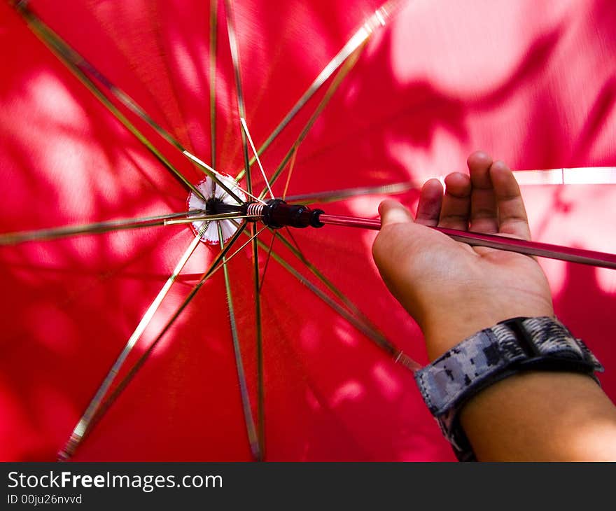 Turning umbrella